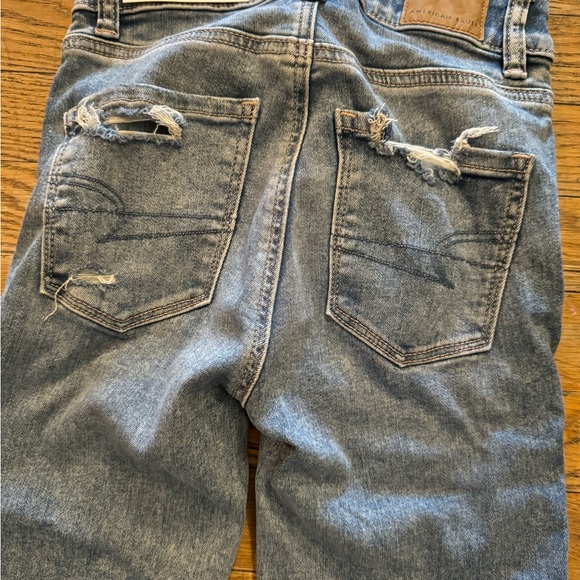 Size 23W or 000 AMERICAN EAGLE ”destroy your blues” flare jeans super hi-waist - Picture 2 of 5